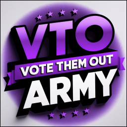 Vote them OUT Army (www.VTO.army) logo